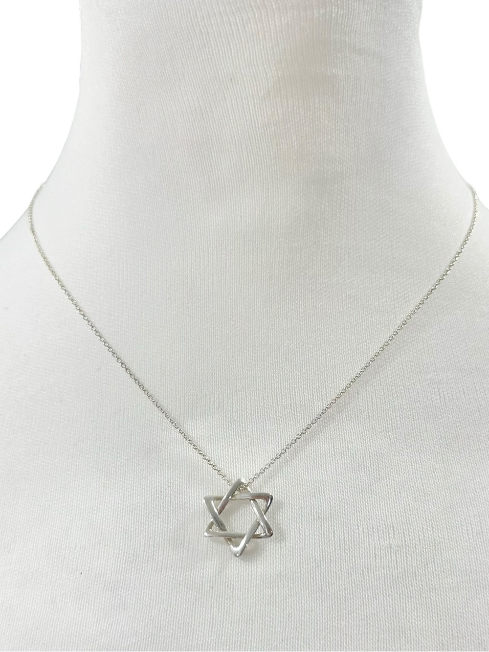 Tiffany and Co. Silver 925 Elsa Peretti Star of David Pendant Necklace with Box - Picture 3 of 11